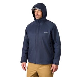 Grundens Mens Small Trident Waterproof Fishing Jacket dark navy